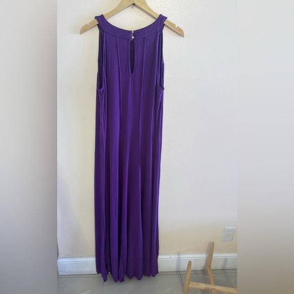 Ashley Stewart Purple  Maxi Dress Sleeveless A Keyhole Datail The Back 18/20 W - Picture 7 of 16